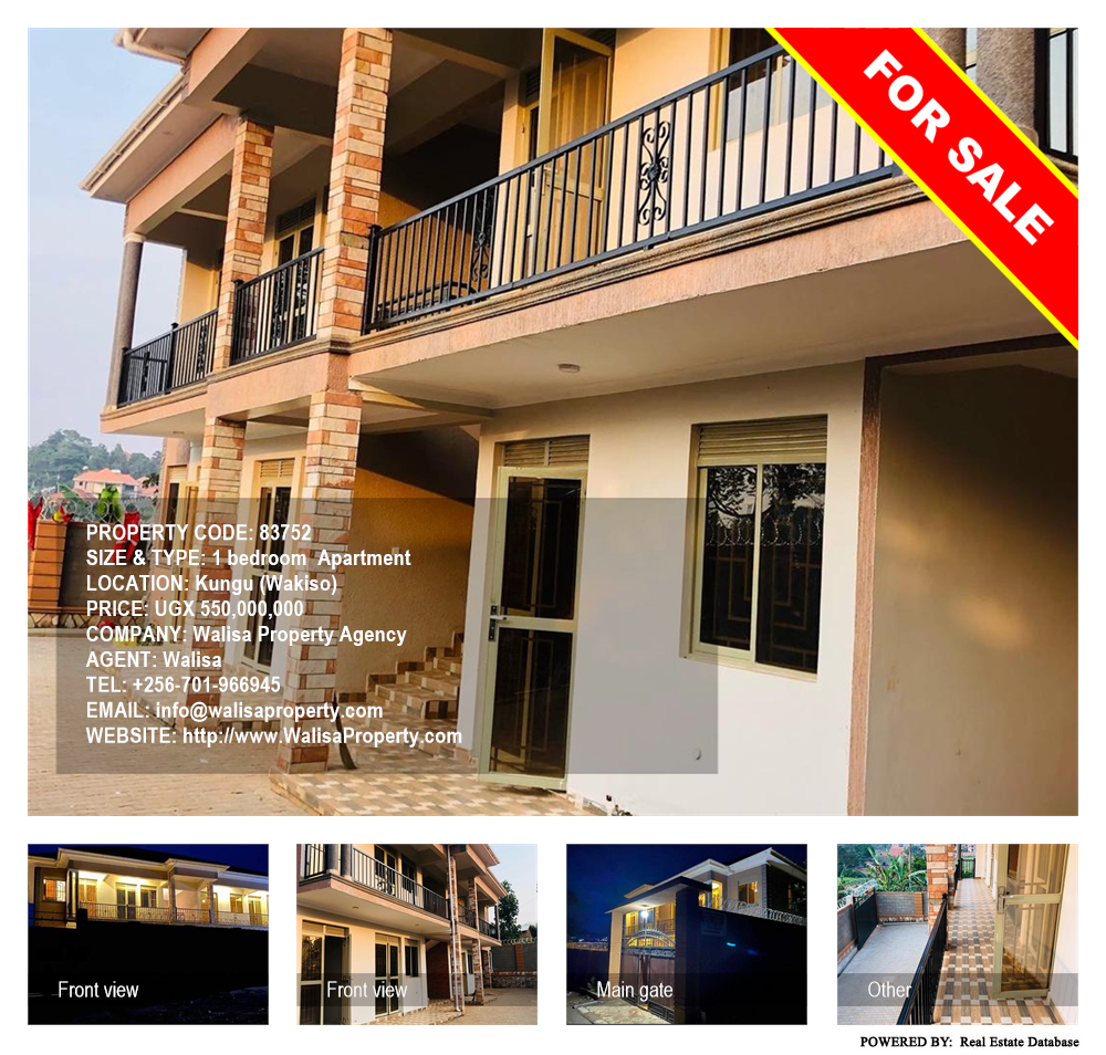 1 bedroom Apartment  for sale in Kungu Wakiso Uganda, code: 83752