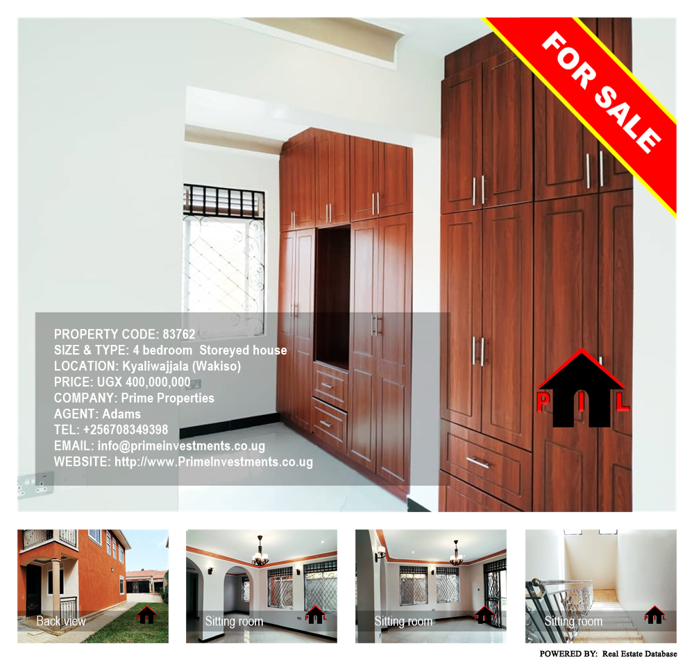 4 bedroom Storeyed house  for sale in Kyaliwajjala Wakiso Uganda, code: 83762