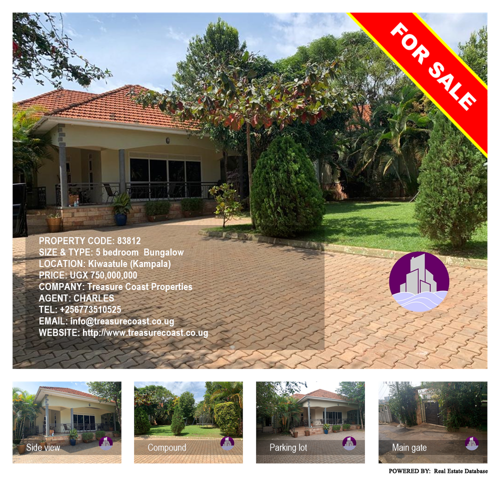 5 bedroom Bungalow  for sale in Kiwaatule Kampala Uganda, code: 83812