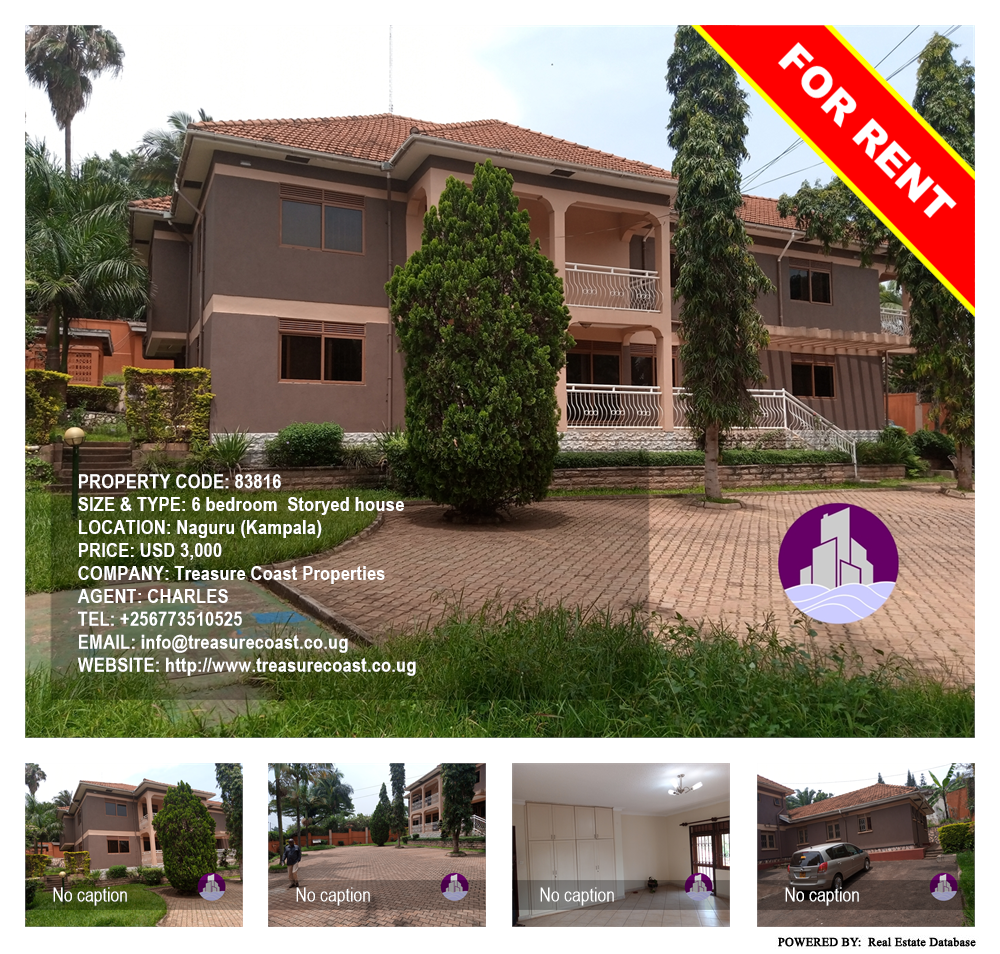 6 bedroom Storeyed house  for rent in Naguru Kampala Uganda, code: 83816