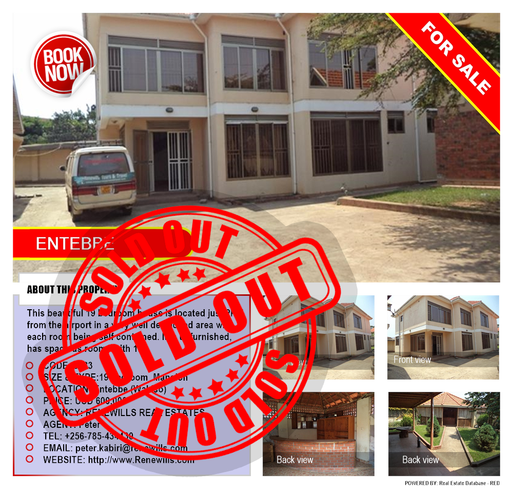 19 bedroom Mansion  for sale in Entebbe Wakiso Uganda, code: 8383