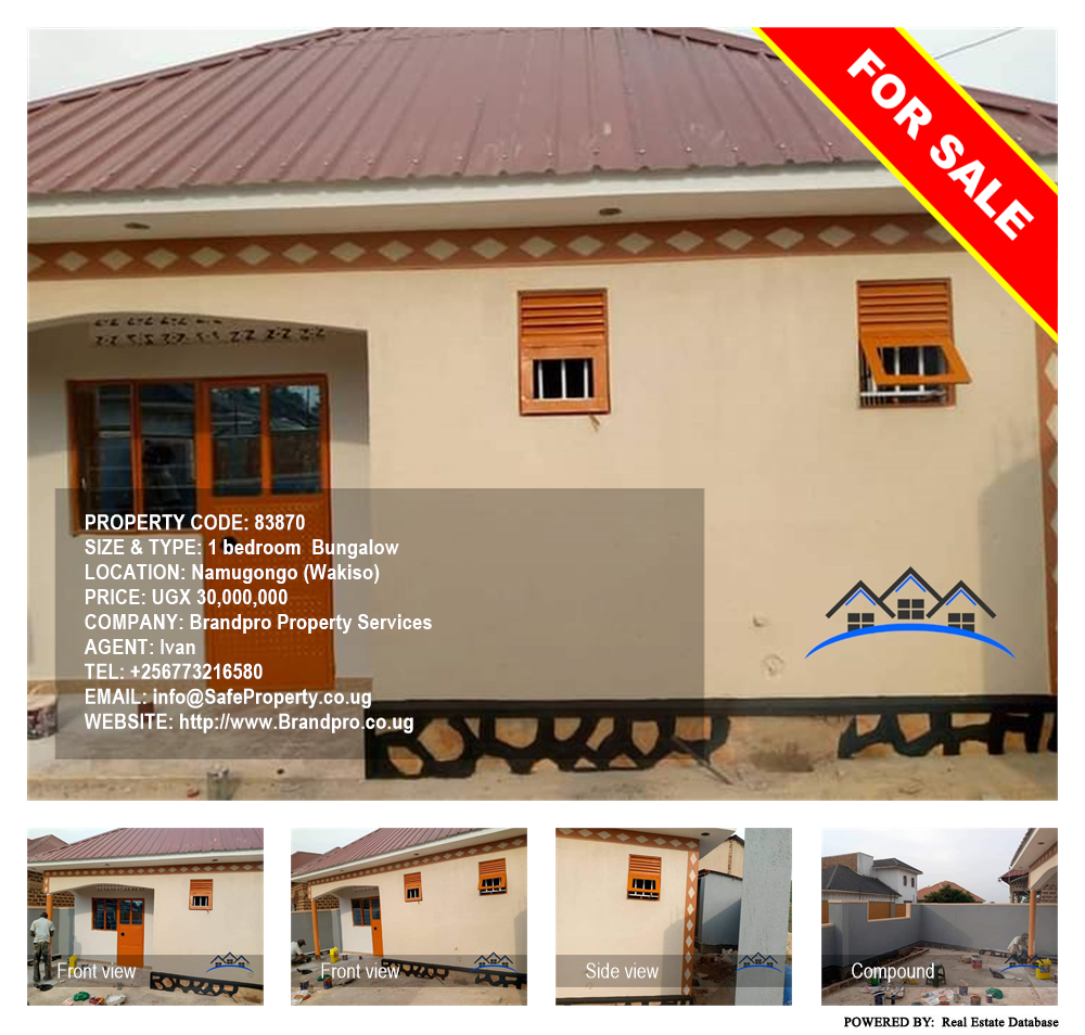1 bedroom Bungalow  for sale in Namugongo Wakiso Uganda, code: 83870