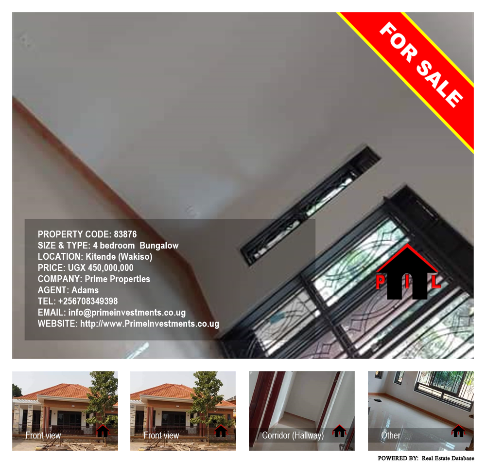 4 bedroom Bungalow  for sale in Kitende Wakiso Uganda, code: 83876
