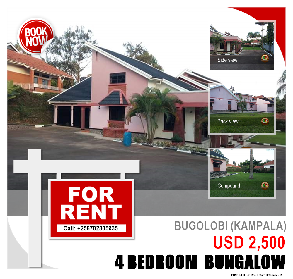 4 bedroom Bungalow  for rent in Bugoloobi Kampala Uganda, code: 83880