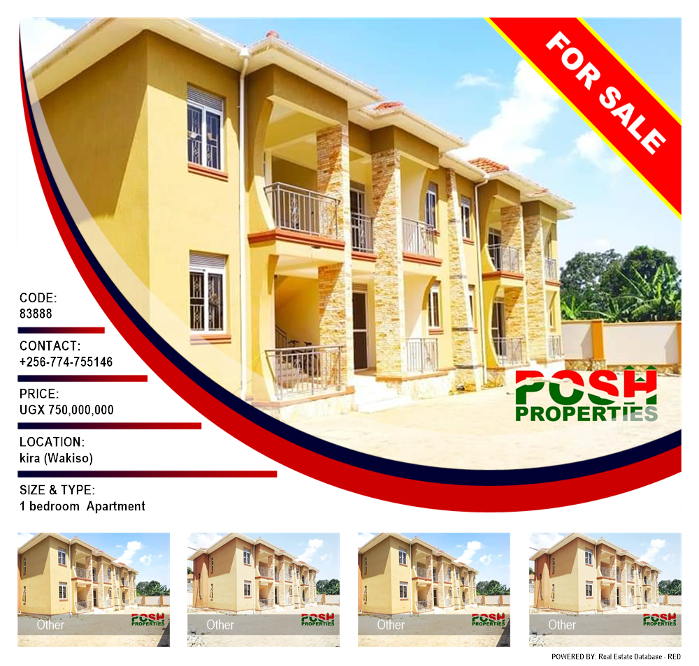 1 bedroom Apartment  for sale in Kira Wakiso Uganda, code: 83888