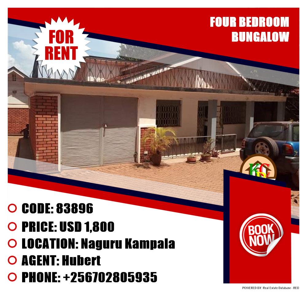 4 bedroom Bungalow  for rent in Naguru Kampala Uganda, code: 83896