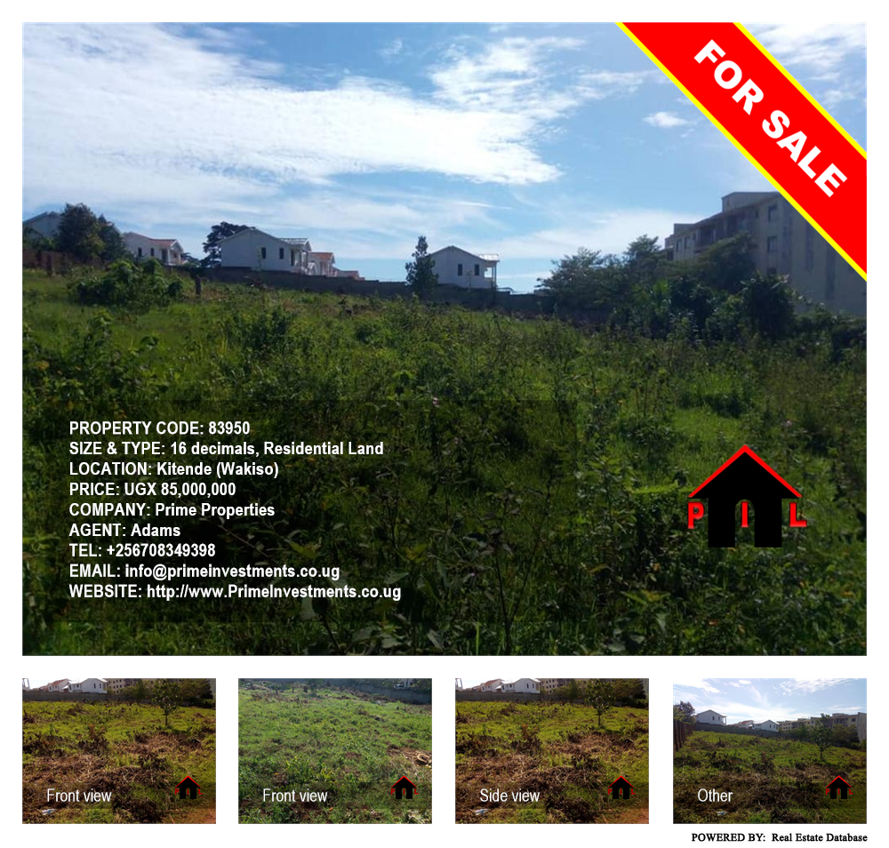 Residential Land  for sale in Kitende Wakiso Uganda, code: 83950