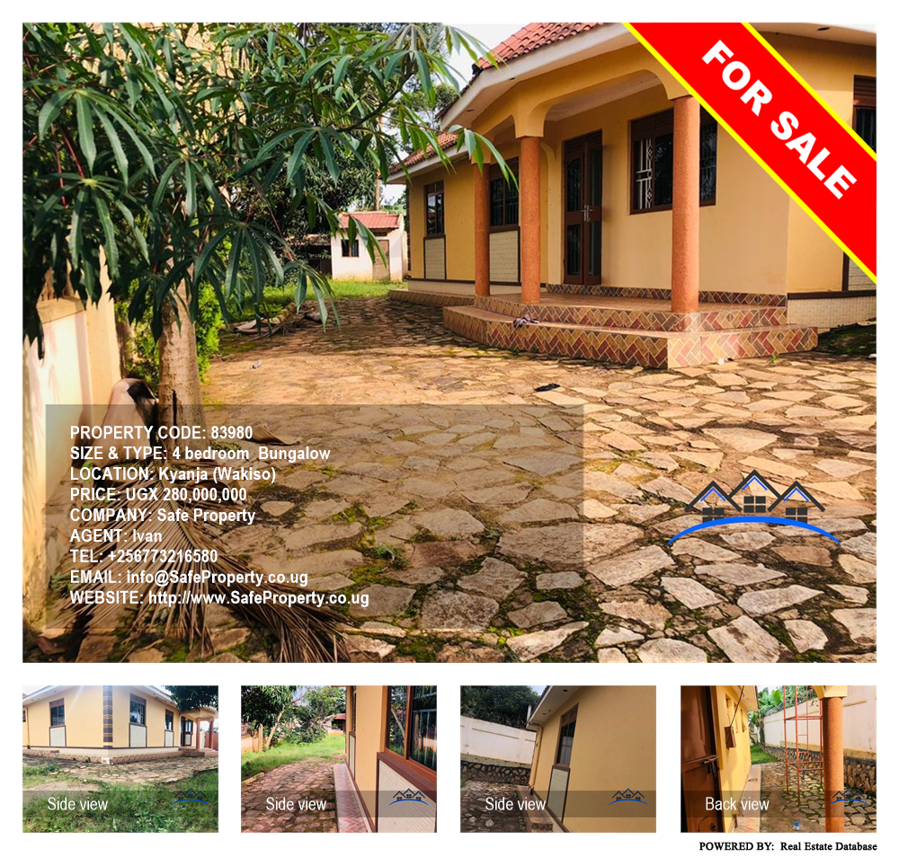 4 bedroom Bungalow  for sale in Kyanja Wakiso Uganda, code: 83980