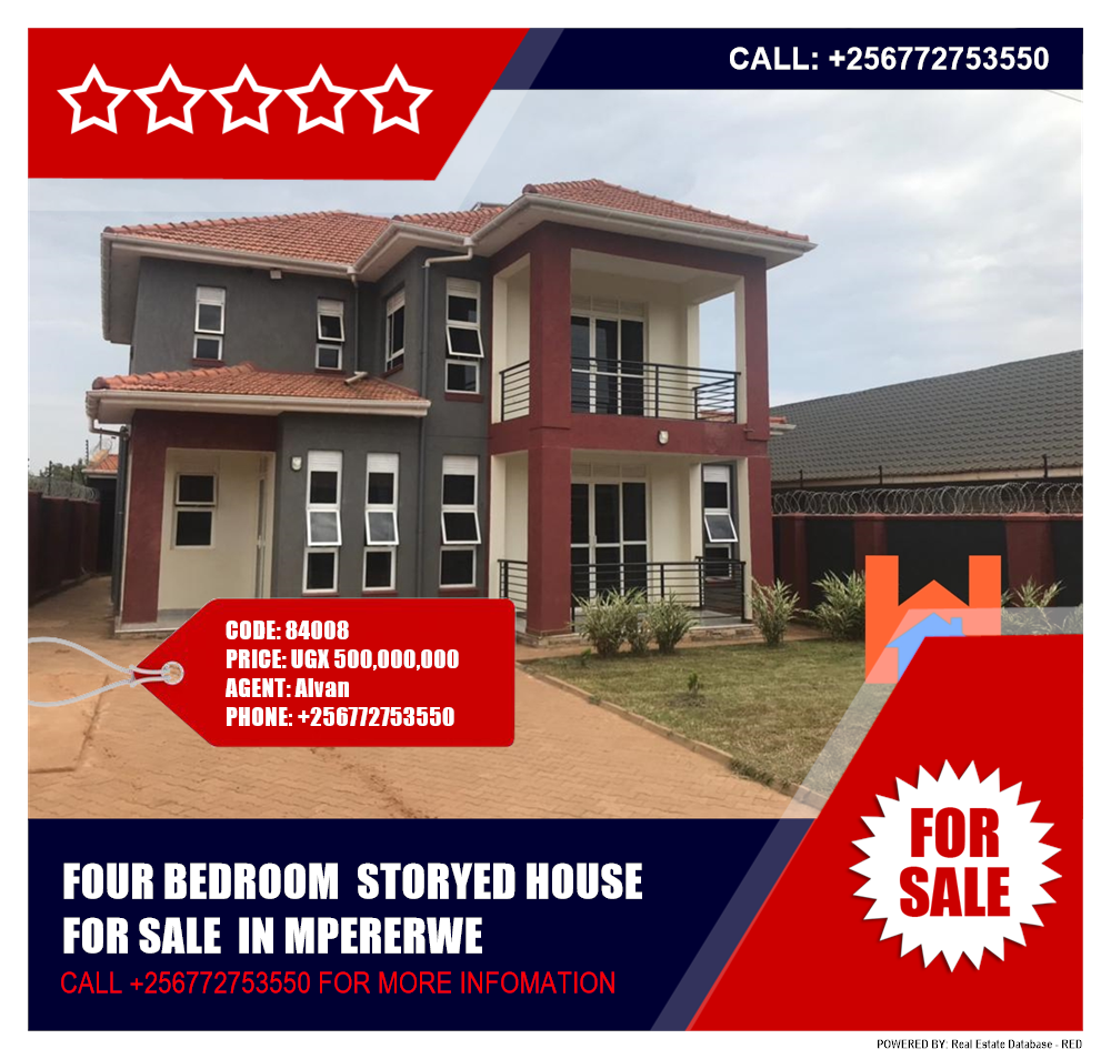 4 bedroom Storeyed house  for sale in Mpererwe Kampala Uganda, code: 84008