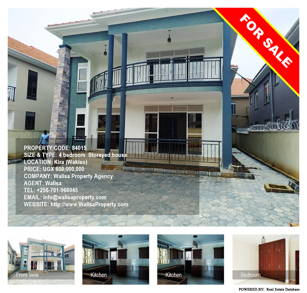 4 bedroom Storeyed house  for sale in Kira Wakiso Uganda, code: 84015