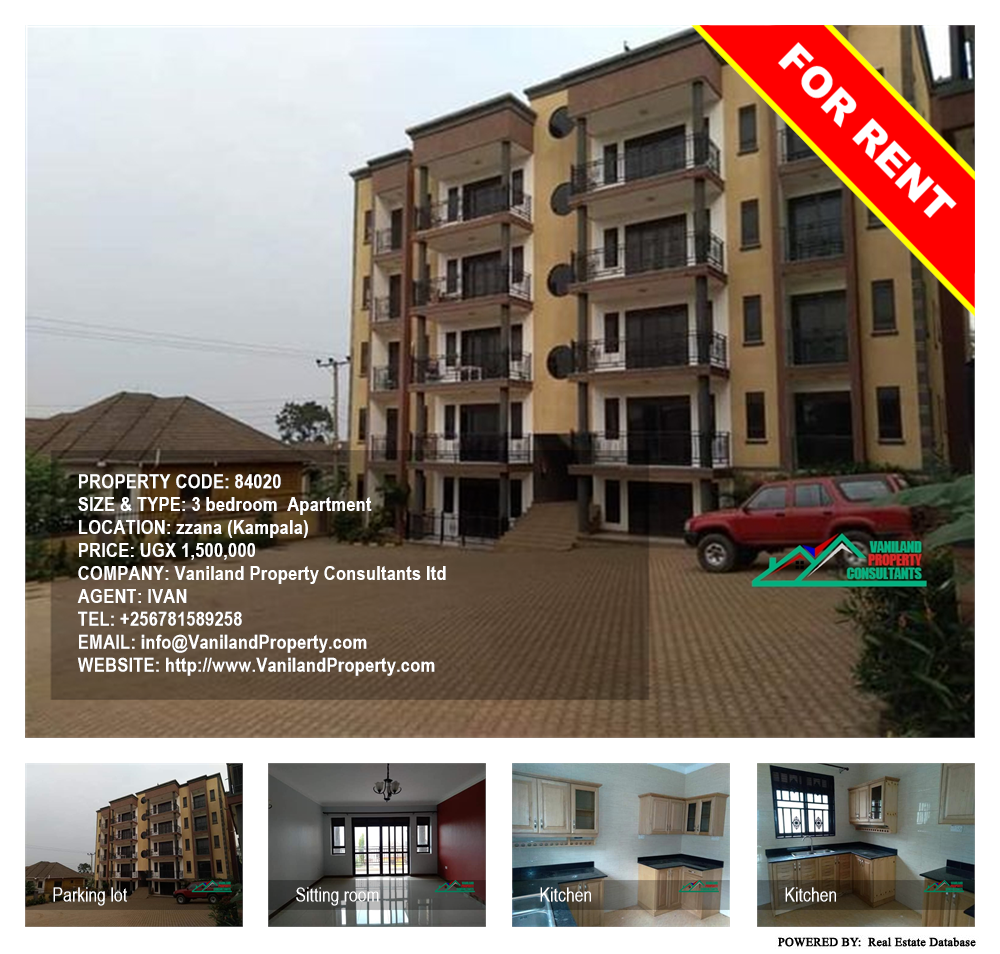 3 bedroom Apartment  for rent in Zana Kampala Uganda, code: 84020