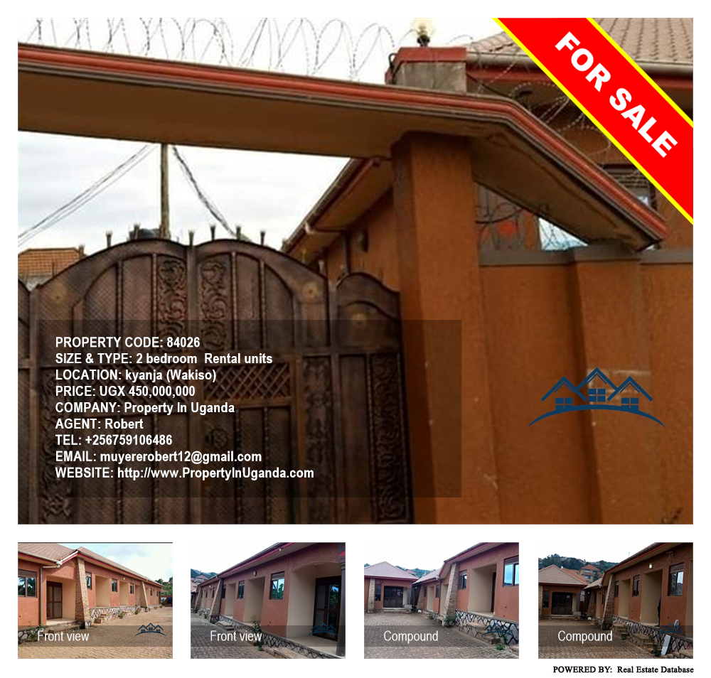 2 bedroom Rental units  for sale in Kyanja Wakiso Uganda, code: 84026