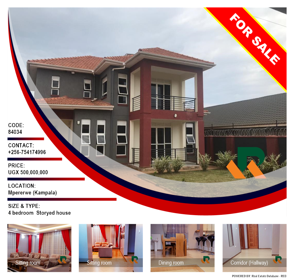 4 bedroom Storeyed house  for sale in Mpererwe Kampala Uganda, code: 84034
