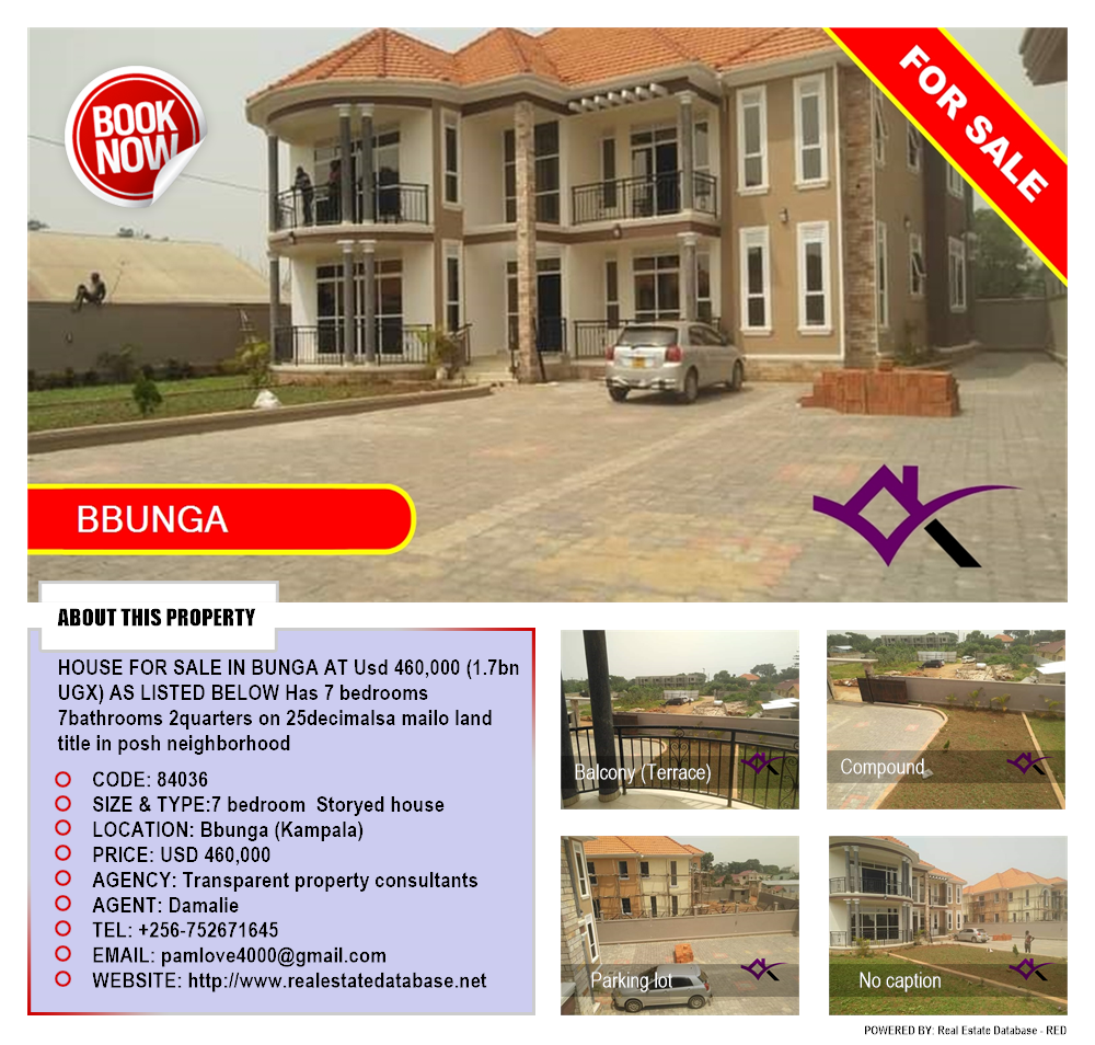 7 bedroom Storeyed house  for sale in Bbunga Kampala Uganda, code: 84036