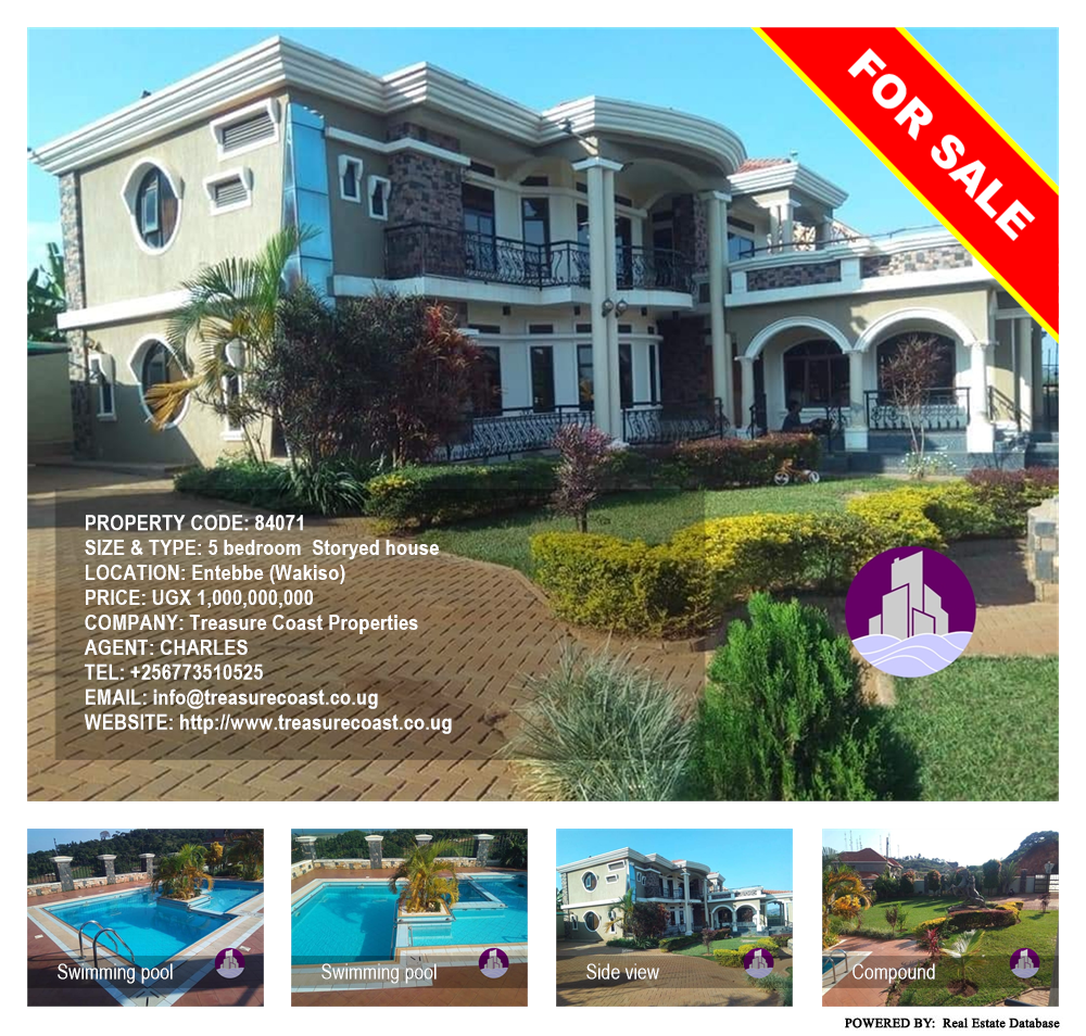 5 bedroom Storeyed house  for sale in Entebbe Wakiso Uganda, code: 84071