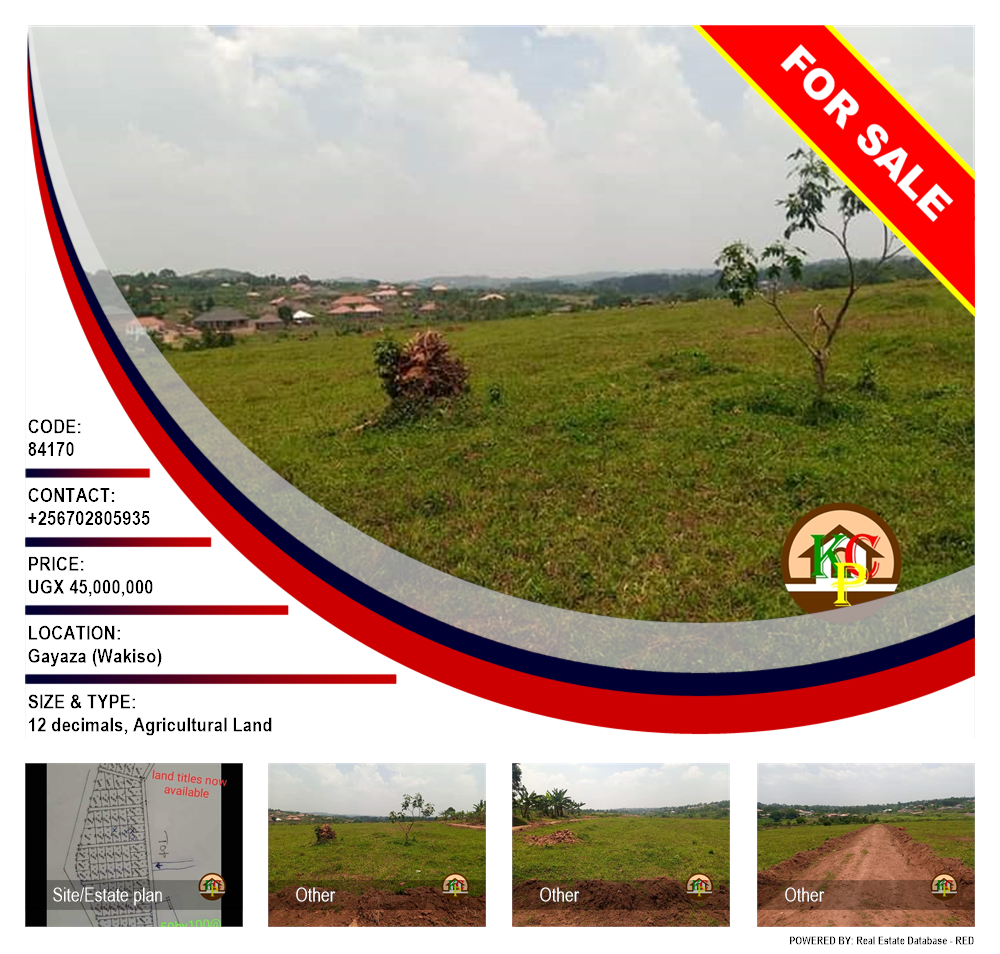 Agricultural Land  for sale in Gayaza Wakiso Uganda, code: 84170