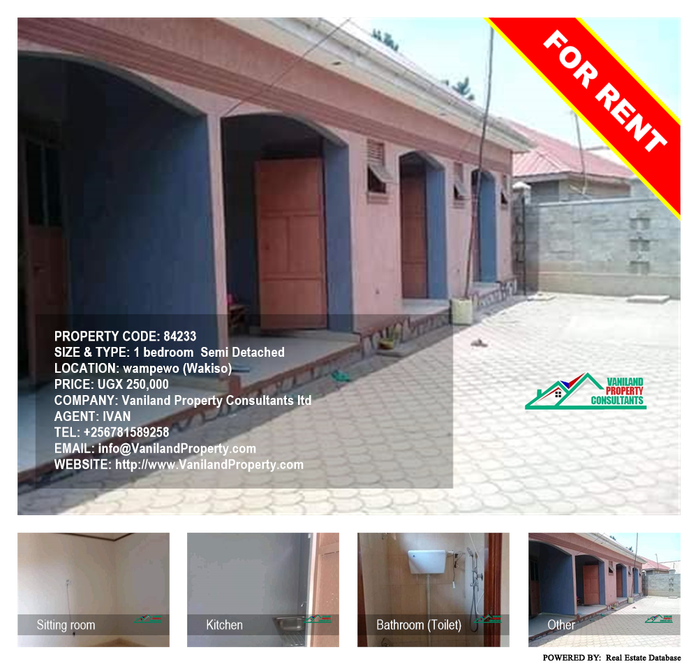 1 bedroom Semi Detached  for rent in Wampeewo Wakiso Uganda, code: 84233