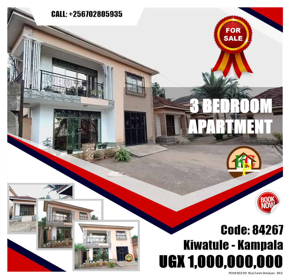 3 bedroom Apartment  for sale in Kiwaatule Kampala Uganda, code: 84267
