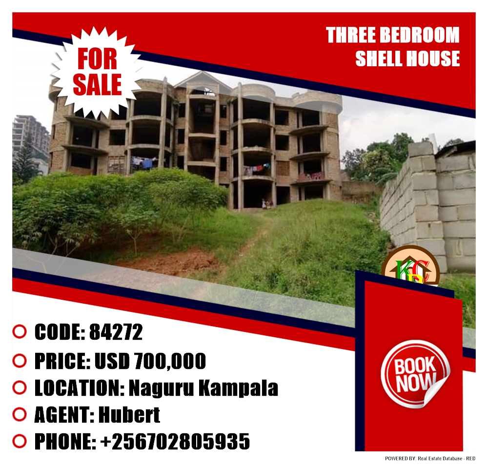 3 bedroom Shell House  for sale in Naguru Kampala Uganda, code: 84272