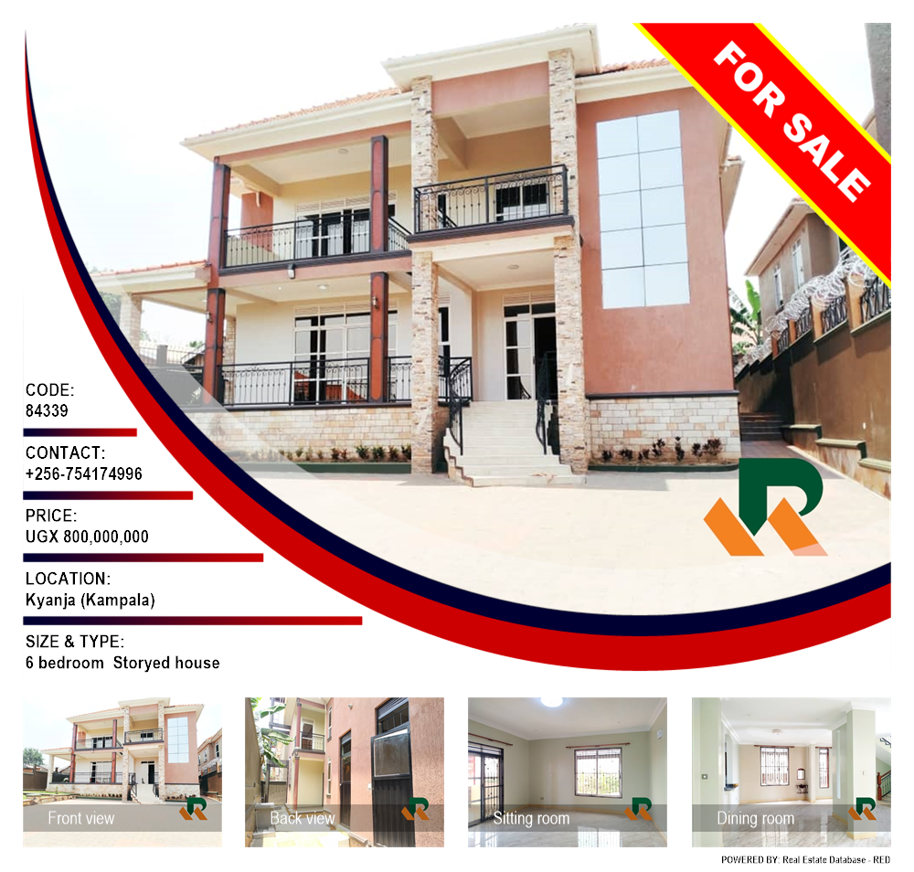 6 bedroom Storeyed house  for sale in Kyanja Kampala Uganda, code: 84339