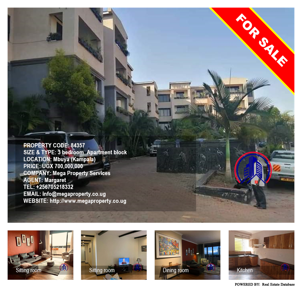 3 bedroom Apartment block  for sale in Mbuya Kampala Uganda, code: 84357