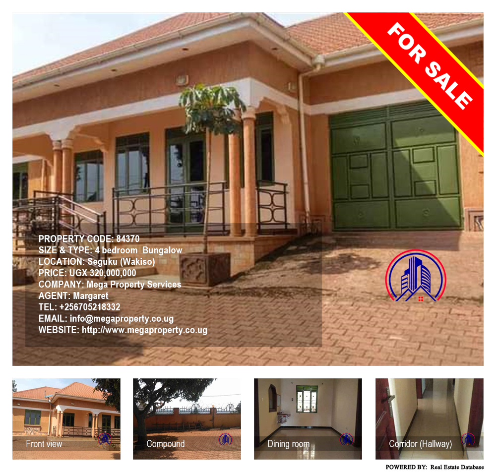 4 bedroom Bungalow  for sale in Seguku Wakiso Uganda, code: 84370