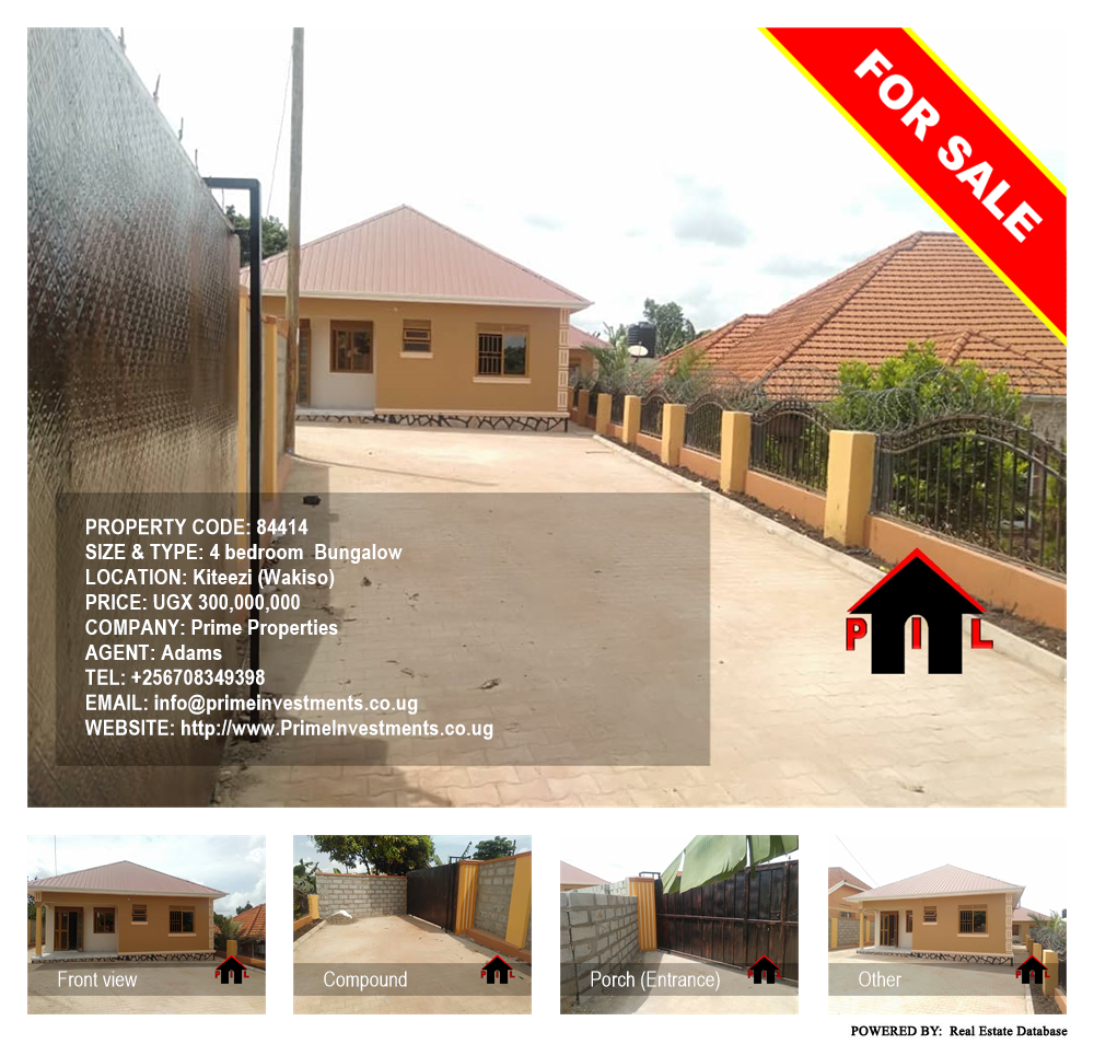 4 bedroom Bungalow  for sale in Kiteezi Wakiso Uganda, code: 84414