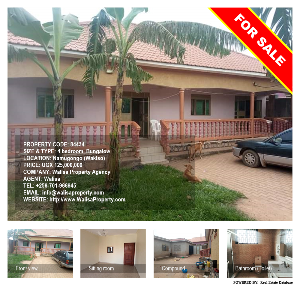 4 bedroom Bungalow  for sale in Namugongo Wakiso Uganda, code: 84434