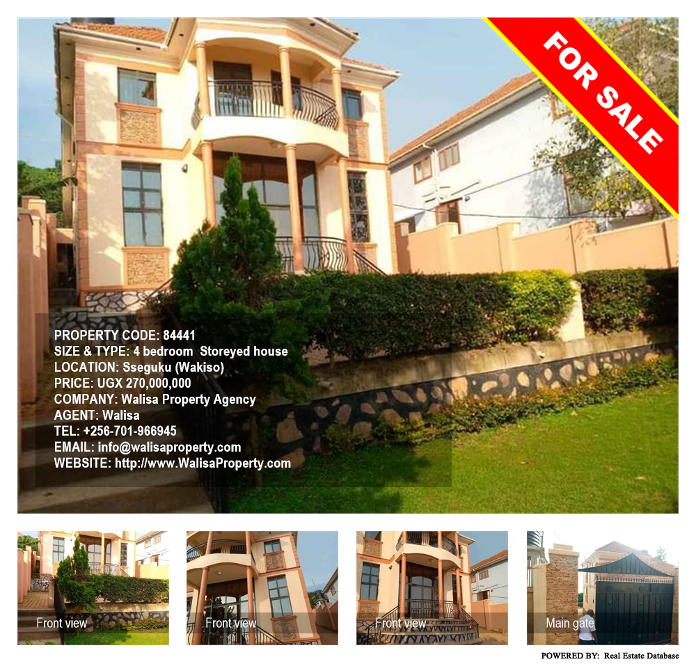 4 bedroom Storeyed house  for sale in Seguku Wakiso Uganda, code: 84441