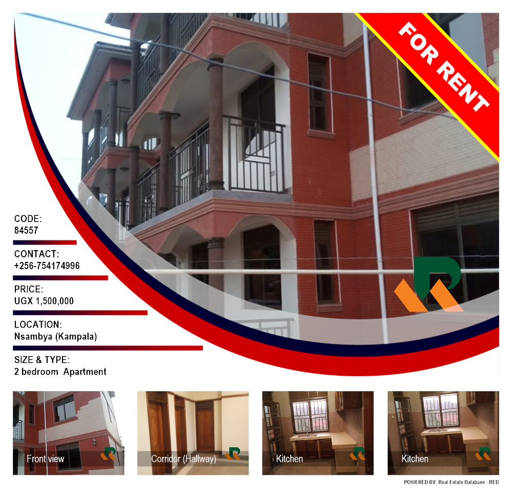 2 bedroom Apartment  for rent in Nsambya Kampala Uganda, code: 84557