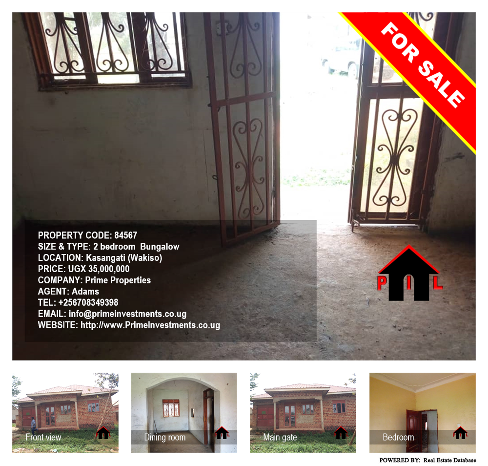 2 bedroom Bungalow  for sale in Kasangati Wakiso Uganda, code: 84567