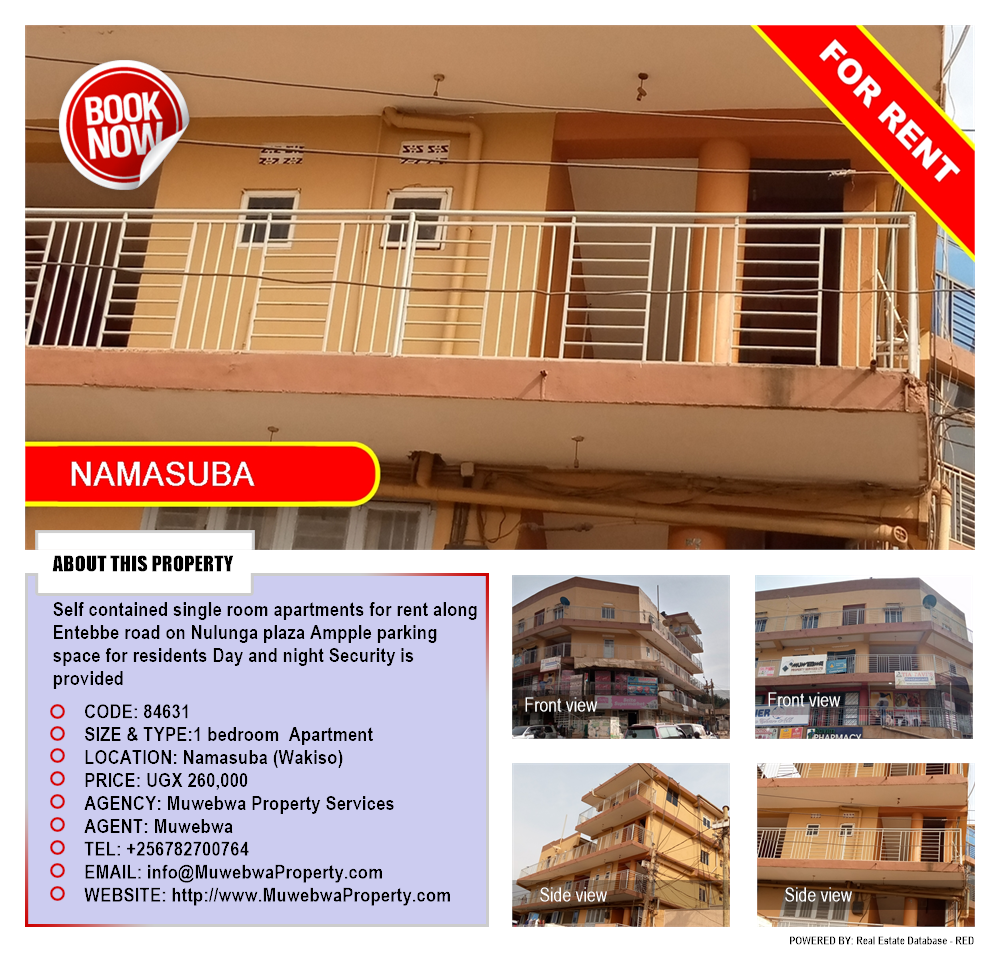 1 bedroom Apartment  for rent in Namasuba Wakiso Uganda, code: 84631