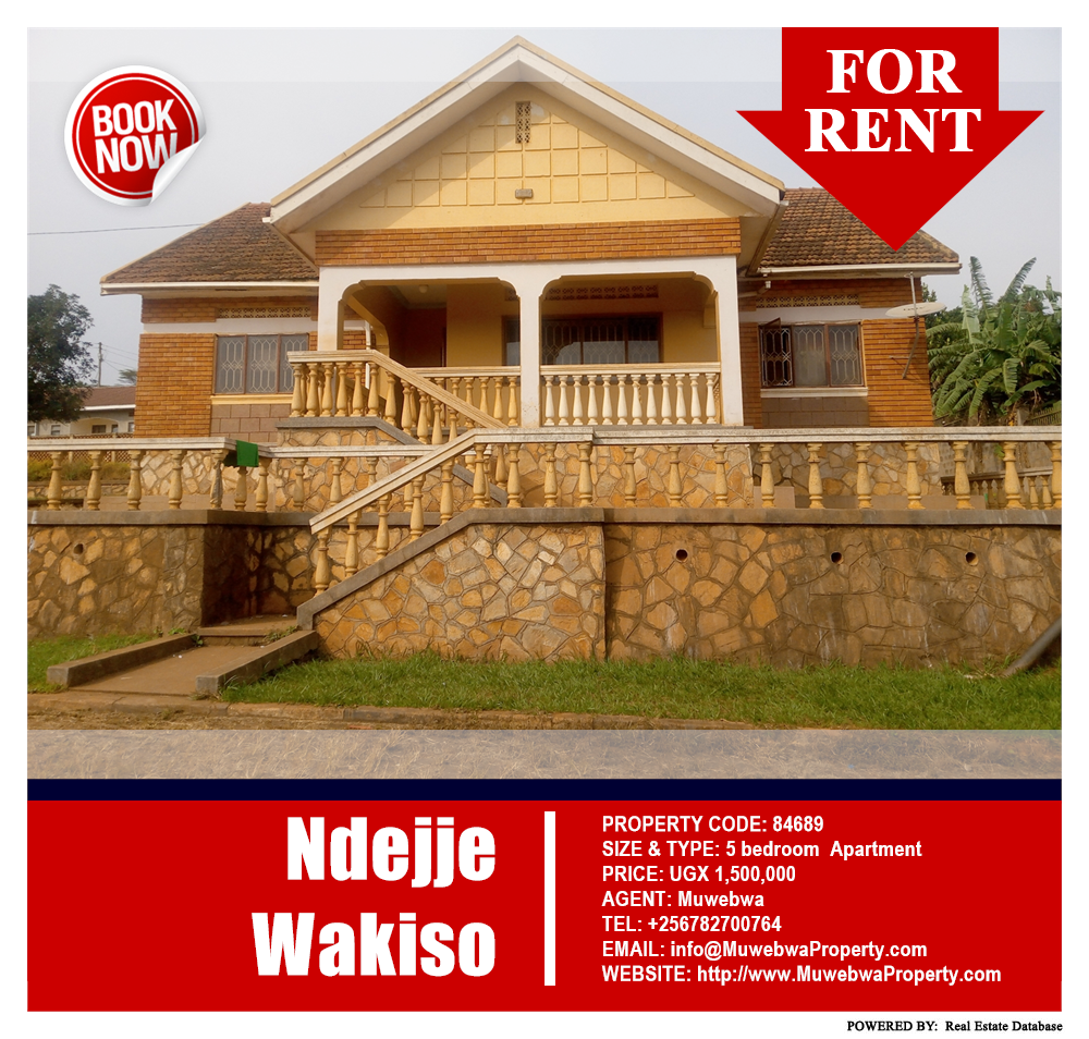5 bedroom Apartment  for rent in Ndejje Wakiso Uganda, code: 84689