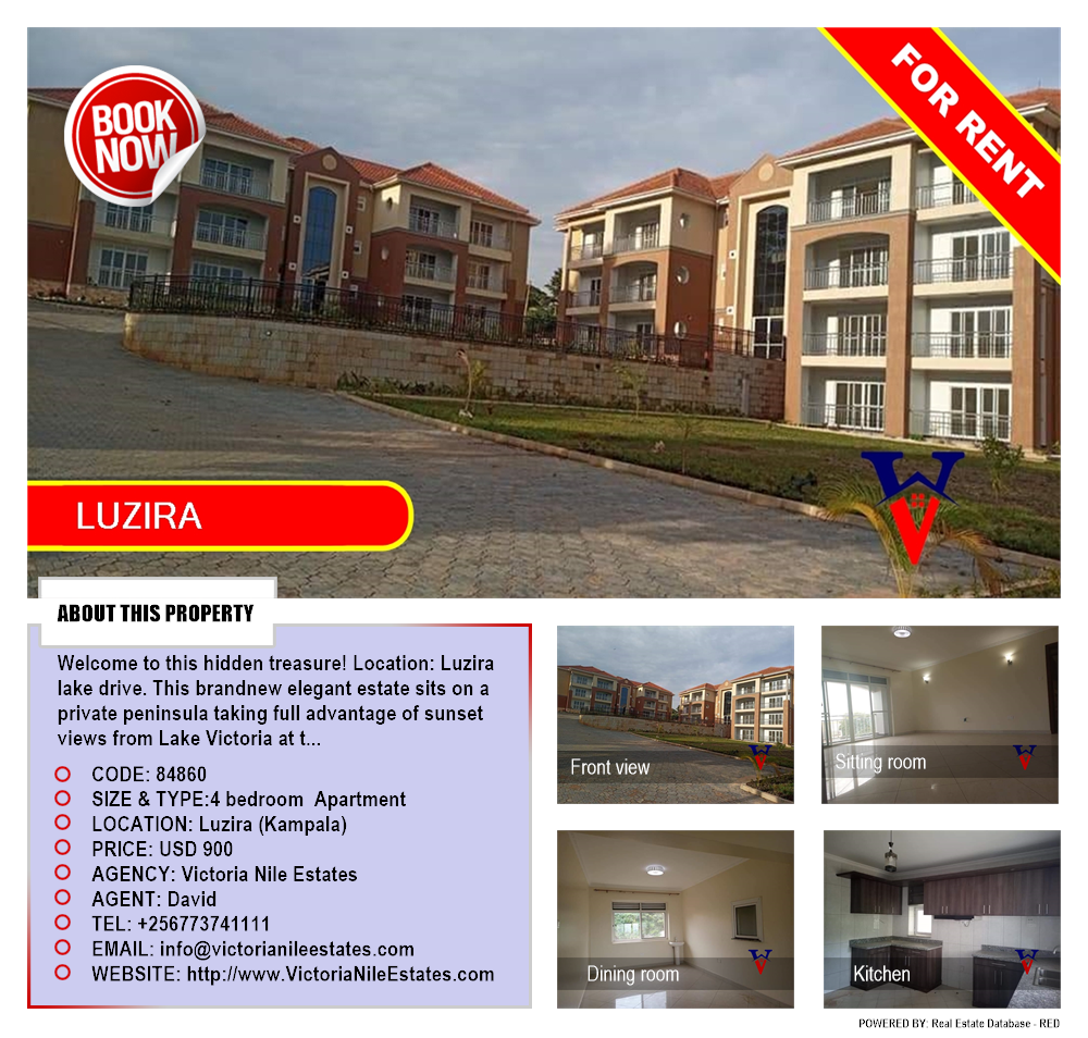 4 bedroom Apartment  for rent in Luzira Kampala Uganda, code: 84860