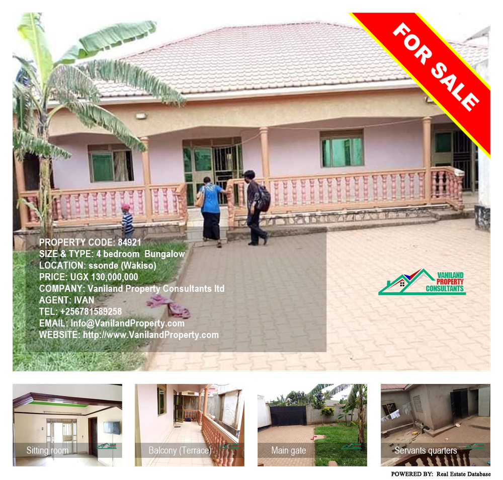 4 bedroom Bungalow  for sale in Sonde Wakiso Uganda, code: 84921