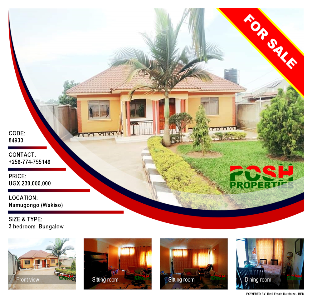 3 bedroom Bungalow  for sale in Namugongo Wakiso Uganda, code: 84933