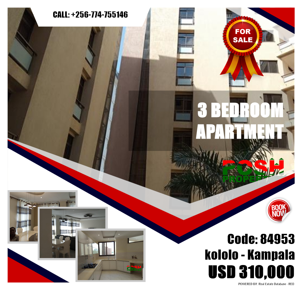 3 bedroom Apartment  for sale in Kololo Kampala Uganda, code: 84953