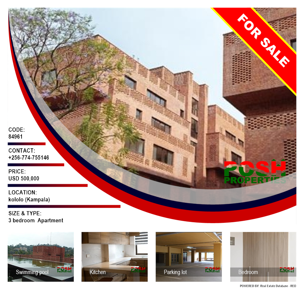 3 bedroom Apartment  for sale in Kololo Kampala Uganda, code: 84961
