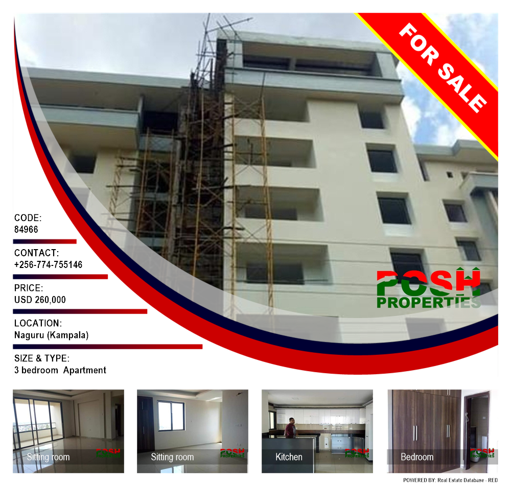 3 bedroom Apartment  for sale in Naguru Kampala Uganda, code: 84966