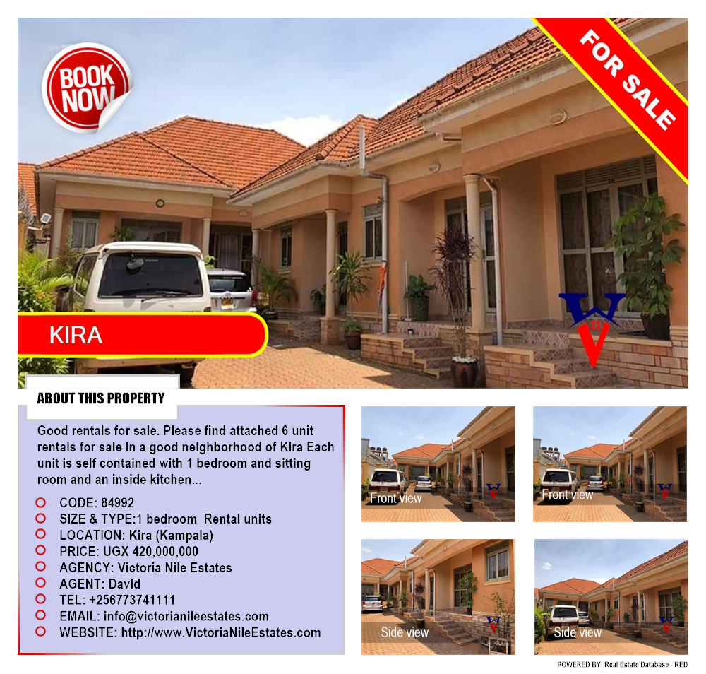1 bedroom Rental units  for sale in Kira Kampala Uganda, code: 84992