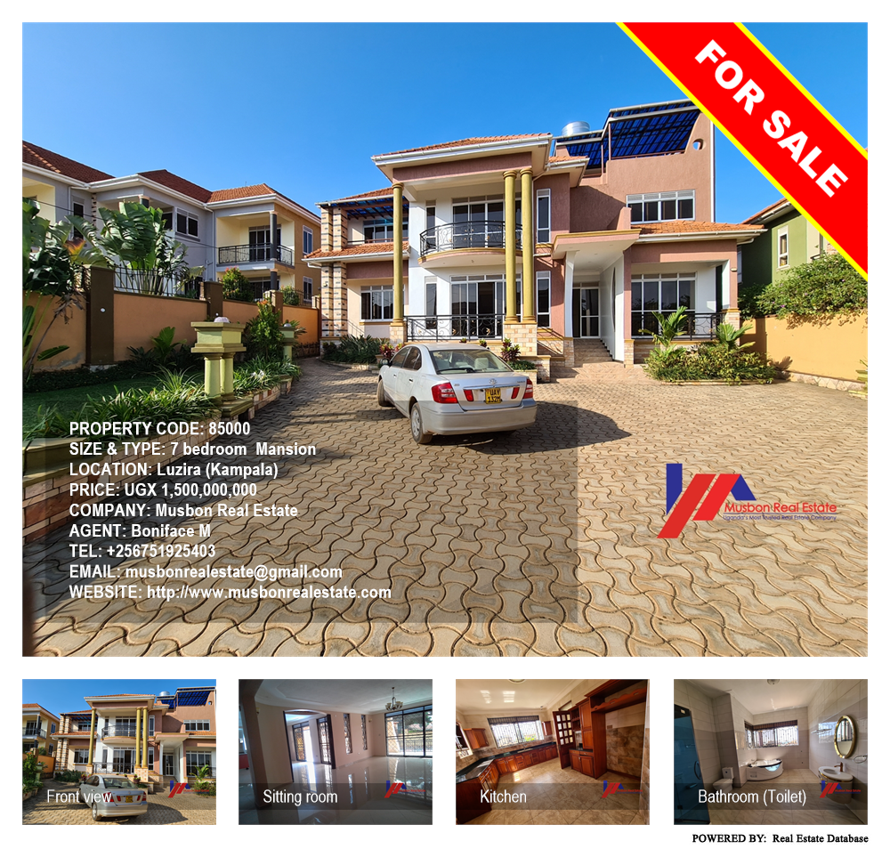 7 bedroom Mansion  for sale in Luzira Kampala Uganda, code: 85000