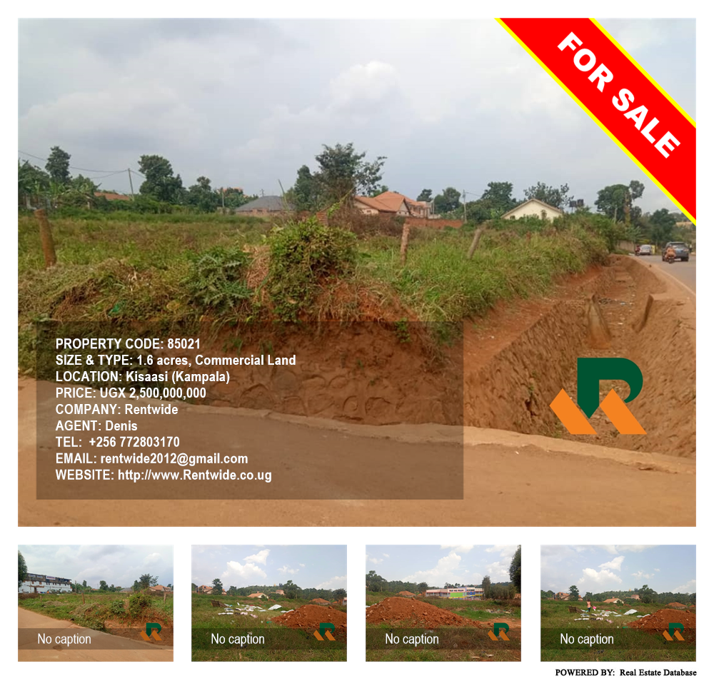 Commercial Land  for sale in Kisaasi Kampala Uganda, code: 85021