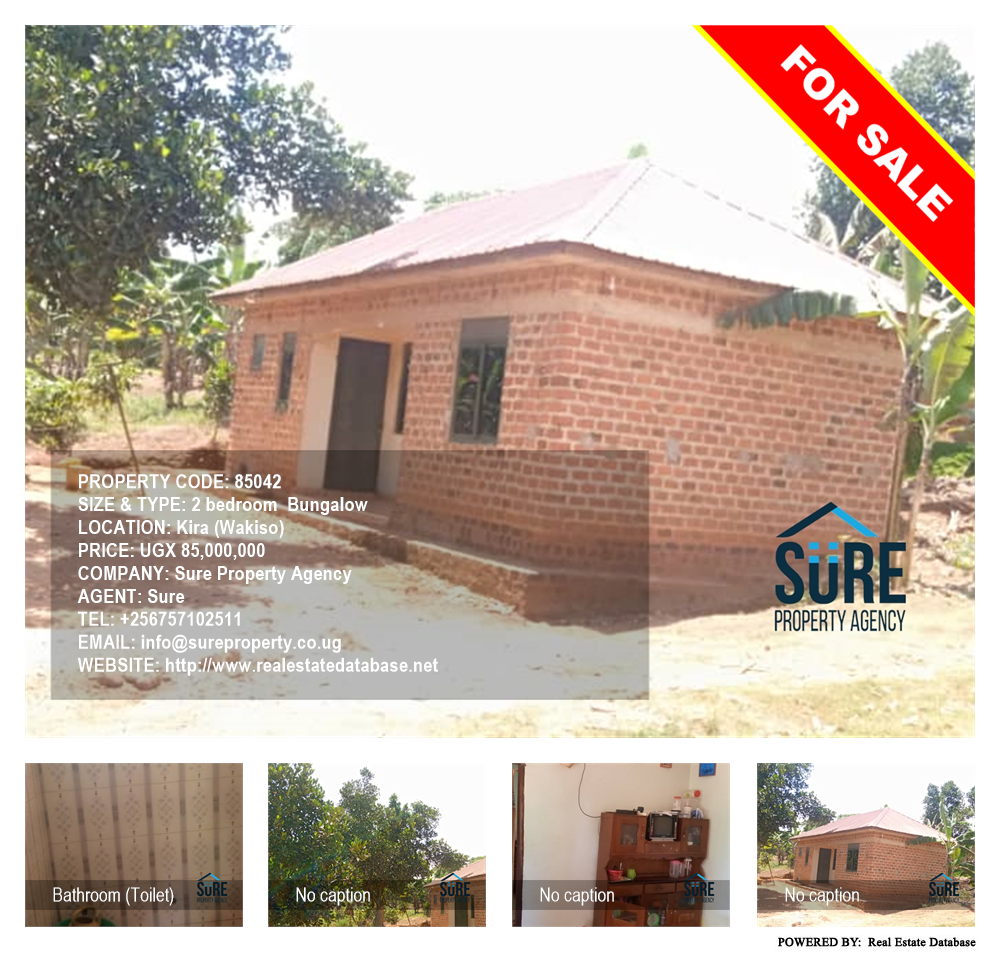 2 bedroom Bungalow  for sale in Kira Wakiso Uganda, code: 85042