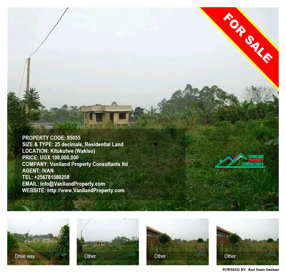Residential Land  for sale in Kitukutwe Wakiso Uganda, code: 85055