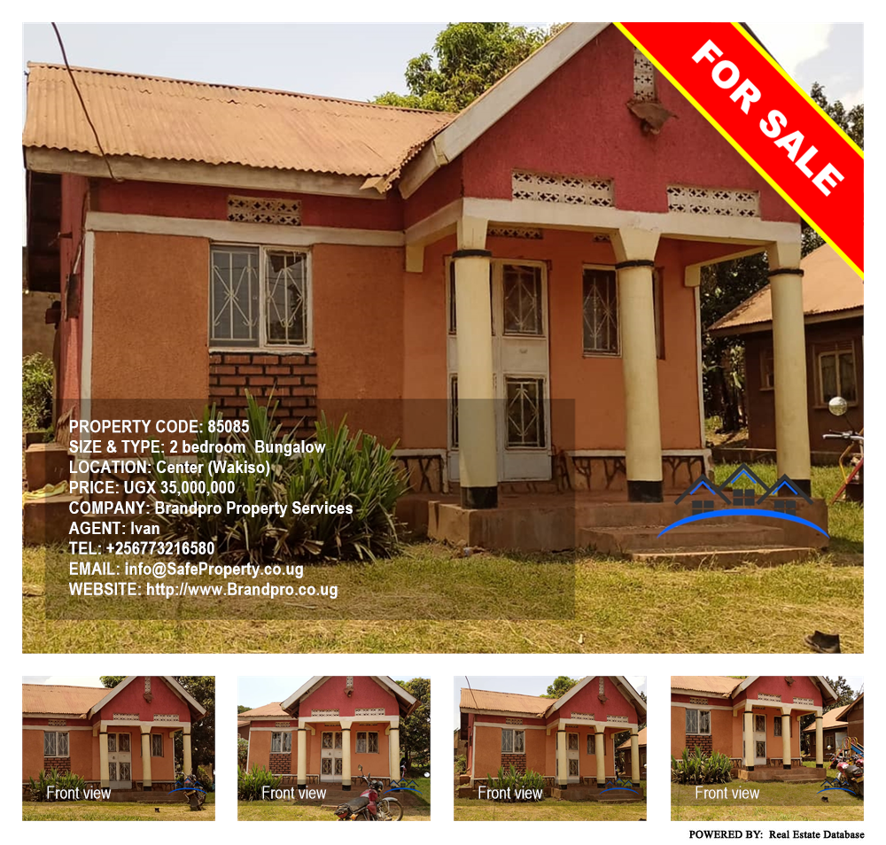 2 bedroom Bungalow  for sale in Center Wakiso Uganda, code: 85085