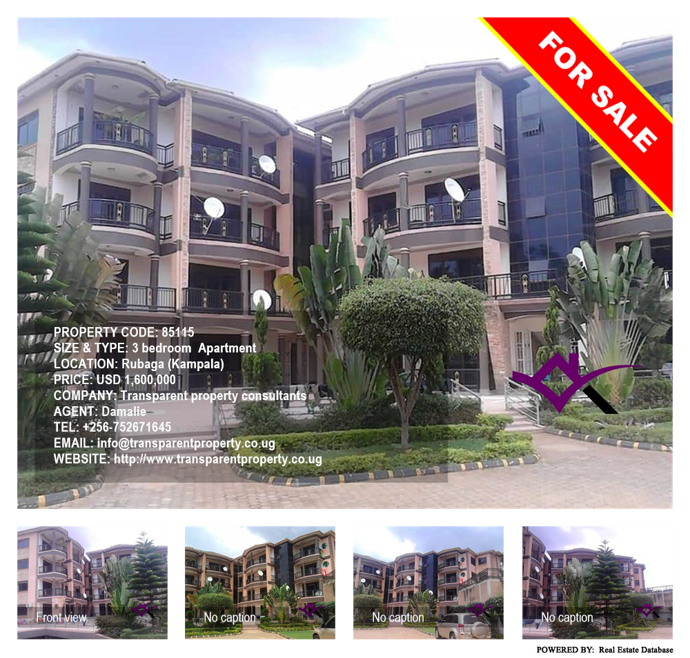 3 bedroom Apartment  for sale in Rubaga Kampala Uganda, code: 85115