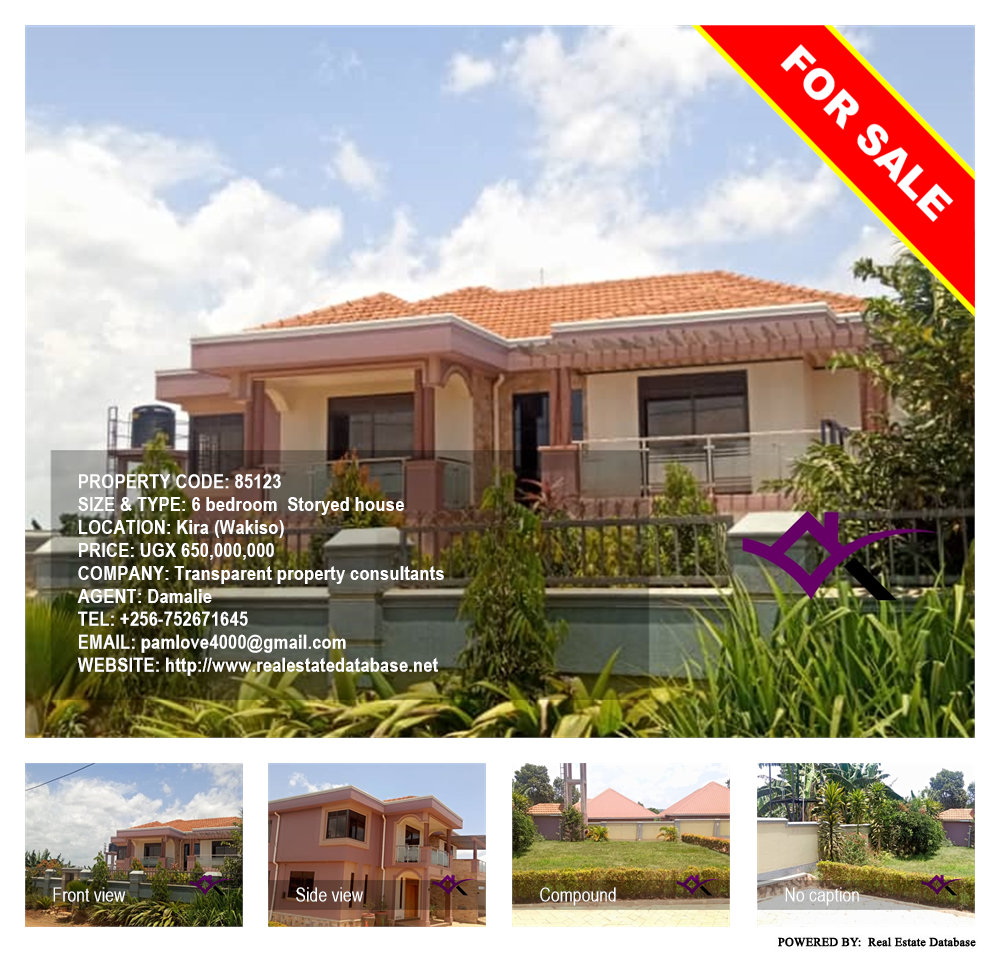 6 bedroom Storeyed house  for sale in Kira Wakiso Uganda, code: 85123