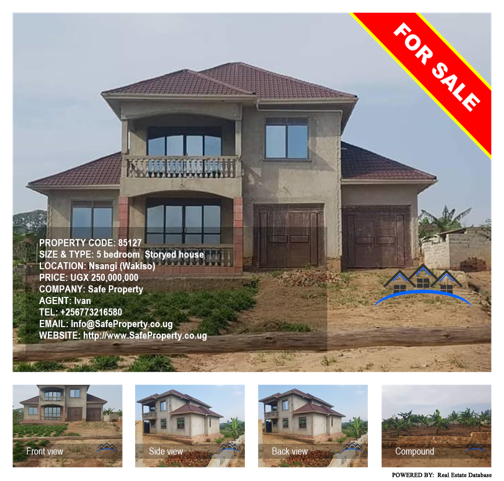 5 bedroom Storeyed house  for sale in Nsangi Wakiso Uganda, code: 85127
