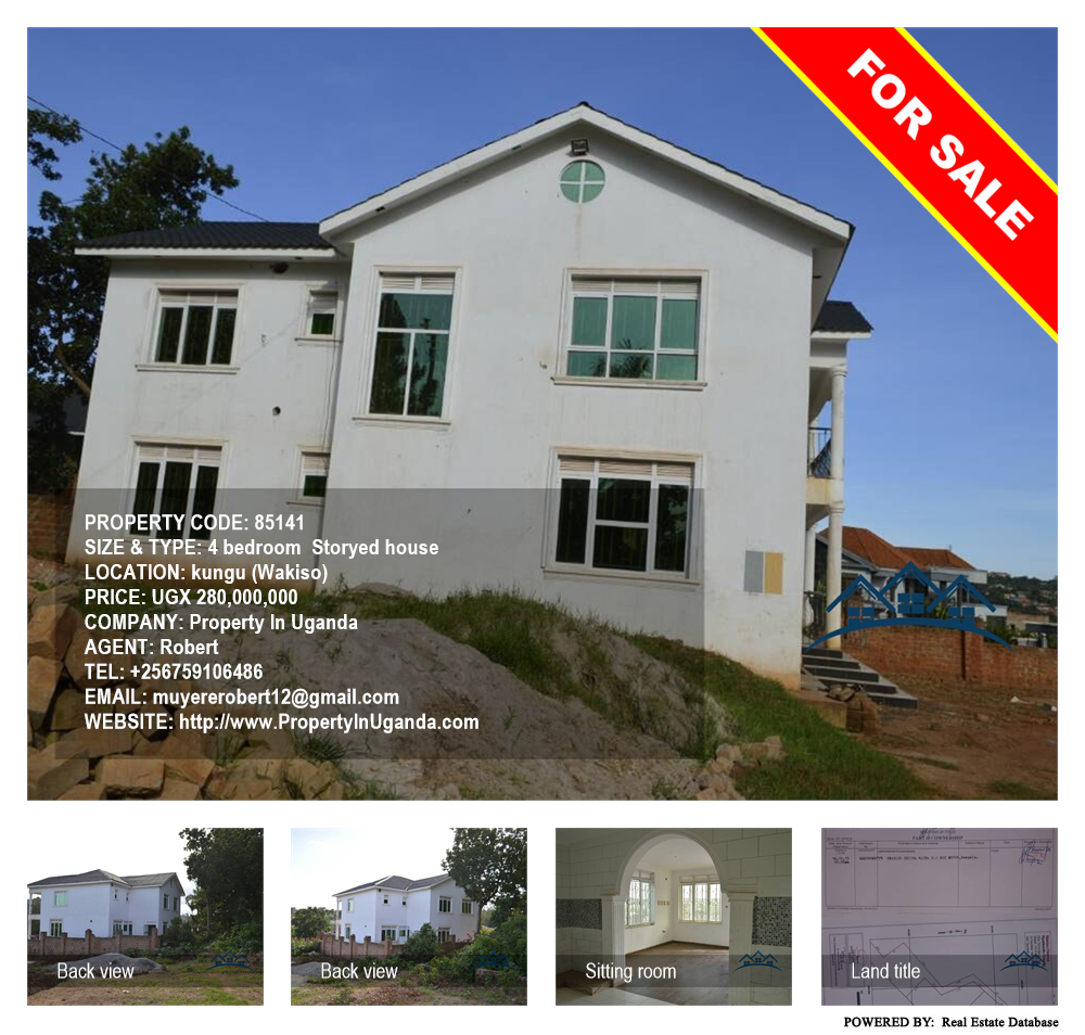 4 bedroom Storeyed house  for sale in Kungu Wakiso Uganda, code: 85141