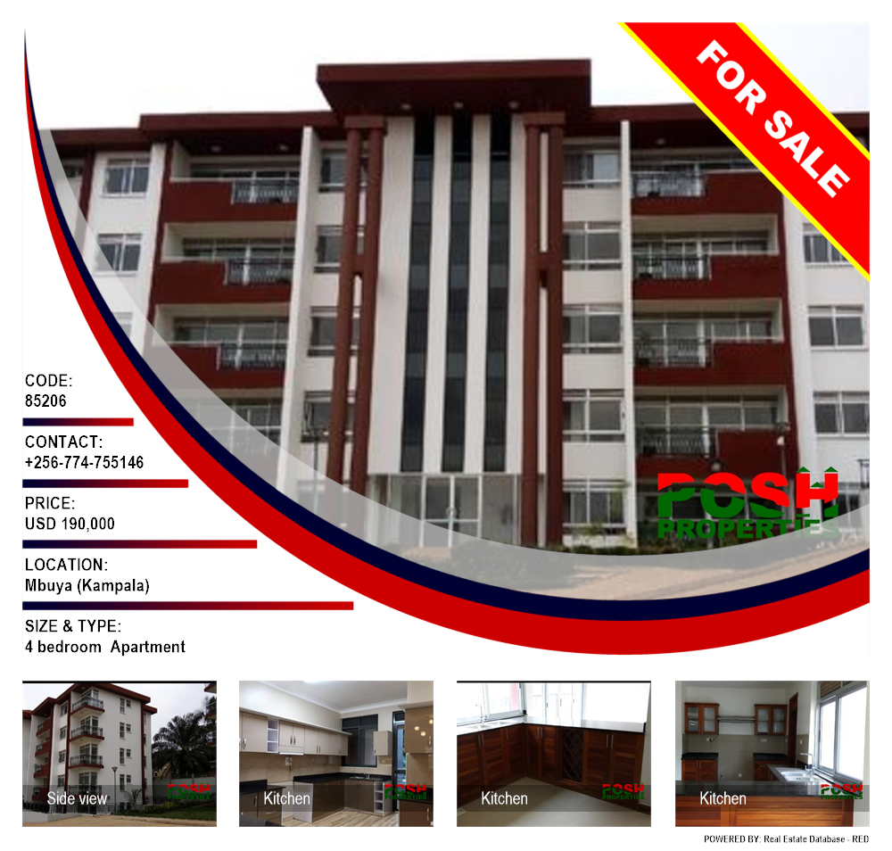4 bedroom Apartment  for sale in Mbuya Kampala Uganda, code: 85206